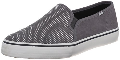 Keds Womens Double Decker Sparkle Suede Fashion Sneaker