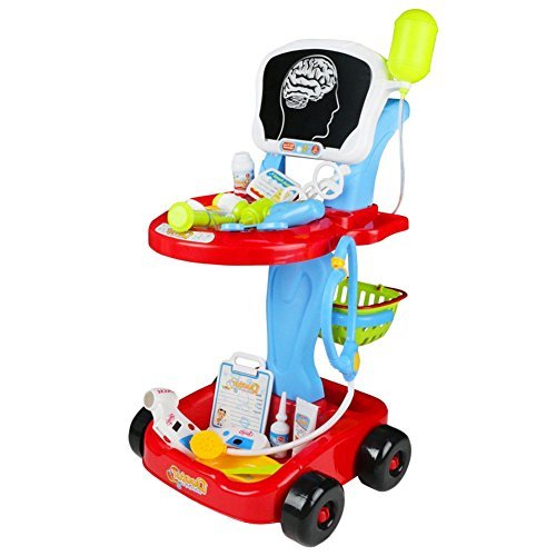image for Fajiabao Doctor Cart Medical Kit Pretend Playset Doctors Set for Toddl