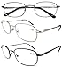 Eyekepper Metal Frame Spring Hinged Arms Reading Glasses 3 Pair Valupac Metal Readers +3.0