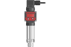 LEFOO Digital Pressure Transmitter 4-20mA Pressure Sensor Transducer with LCD Digital Display (Power Supply: 12-30VDC, Pressu