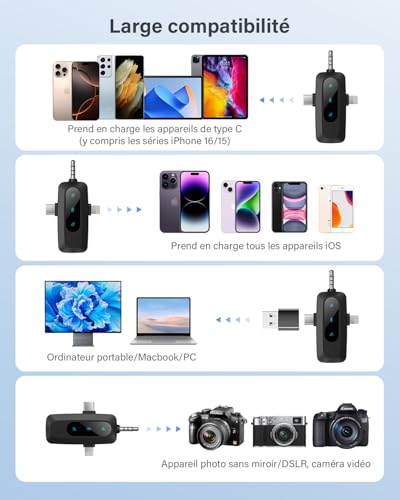 WARM BOX Micro Tie Compatible with iPhone/Android/PC, Plug & Play | Noise Reduction,30M Range,Micro Telephone For TikTok & Vlogs & YouTube