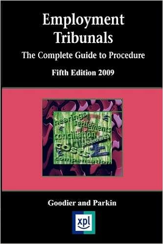 Employment Tribunals A Complete Guide To Procedure Colin - 