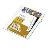 Kleer-Fax Letter Size Individual Number Index Dividers, Side Tab, 1/25th Cut, Number 8, 25 Sheets per Pack, White (81118)