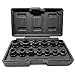 Segomo Tools 13 Piece Lug Nut and Bolt Extractor Removal Metric and SAE Socket Tool Set 8-19mm