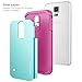 Galaxy S5 mini Case, RANZ Hot Pink with Aqua Blue Hard Impact Dual Layer Shockproof Bumper Case For Samsung Galaxy S5 Mini(SM-G800)
