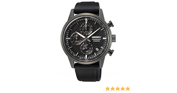 Seiko Chronograph Quartz Black Dial Black Titanium Men's Watch SSB393: Buy  Online at Best Price in UAE - Amazon.ae
