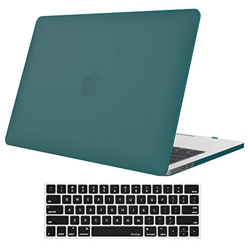 ProCase MacBook Pro 13 Case 2019 2018 2017 2016 Release A2159 A1989 A1706 A1708, Hard Case Shell Cover and Keyboard Skin Cover for Apple MacBook Pro 13 Inch with/Without Touch Bar and Touch ID -Teal