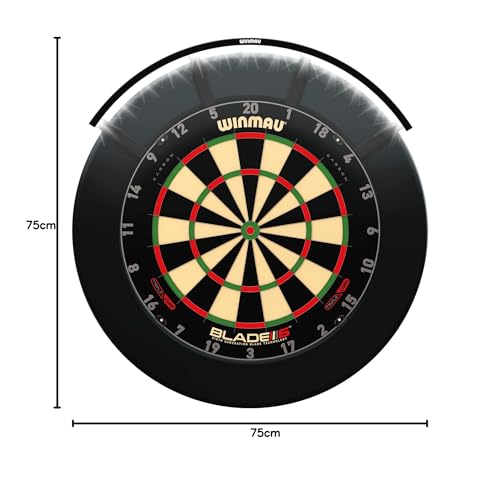 WINMAU Polaris Dartboard Light - Sleek Black Design - 120 Degree Dart Board Light with Magnetic Attachment - Compatible with All Dartboards - Professional Darts Accessories