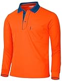 BCPOLO Men's Athletic Polo Dri Fit Long Sleeve Polo Shirt
