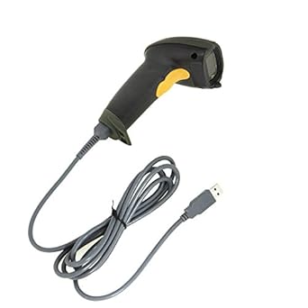 Wired Handheld USB Automatic Laser Barcode Scanner Reader With USB Cable (Black)