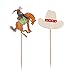 Jili Online Set of 24pcs Cowboy Theme Cupcake Picks Cake Toppers Baby Shower Party Decoration