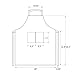 KINGO HOME Adjustable 100% Cotton Garden Cooking Women Kitchen Bib Aprons, with Pockets, Cotton Canvans, Machine Washable