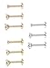 Jstyle 9 Pcs 16G 316L Stainless Steel Nose Piercing Labret Monroe Helix Tragus Cartilage Ear Piercings Studs Lip Rings 2-4mm CZ 8mm Bar Length