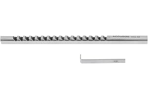 Accusize Industrial Tools 4 mm Style B Keyway Broach, HSS, 19/64"–1 11/16" Cutting Length, 1 Shim (Model 5001-0006)