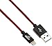 NRGized Premium 3ft Nylon Braided USB Cable with Lightning Connector [Apple MFi Certified] for iPhone 6s Plus / 6 Plus, iPad Pro, Air 2, iPod Nano, and More (Red Stripe)