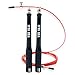 WODSKAI Speed Jump Rope-360° Swivel Ball Bearing-Adjustable Skipping Ropes-Best for Double Unders, MMA, WOD, Crossfit, Boxing Training-Come with a Carrying Bag, Free Extra Cable