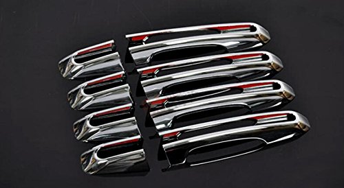 ABS Chrome Side Door Outer Handles Cover Trim Decoration 8pcs For Jaguar XF X260 2016 2017