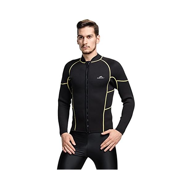 3MM Neoprene Wetsuit Jacket High Stretch Scuba Diving Jackets Men