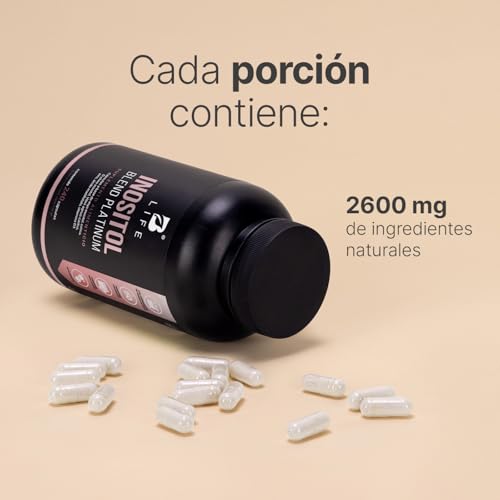 Myo y D Chiro Inositol 240 caps | Equilibrio Hormonal | 2600 mg por porción | Con Colina, Vitex, Metilfolato y Vitamina D3. Ingredientes Naturales. Inositol Blend Platinum. B Life.