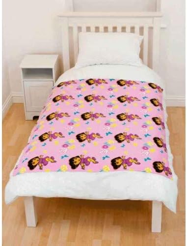 Cotton Mills Official Disney Kids Cartoon Characters Children Soft Fleece Blanket/Throw (Dora the Explorer - Play)
