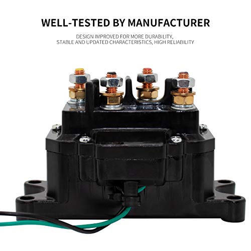 Sikawai Winch Solenoid Relay 12V 250A Contactor with 6 Protecting Caps for 4x4 Vehicles UTV ATV Winch Solenoid Compatible with ATV UTV 1500lb 2000lb 5000lb Polaris 800 1000 - Image 4