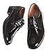 Boys Shiny Black Tuxedo Shoes, Round Toe Style in Infant to Boys Sizes