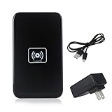 Docooler Qi Wireless Charger Transmitter Charging Pad/Mat/Plate for Nokia Lumia 920 Nexus 4/5 Patented Heat Dissipation (Black)