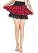 Plaid Skirt - Women's Girl's A Line High Waist Pleated Flared Mini Skirt Tartan Kilt by TOFLY Red