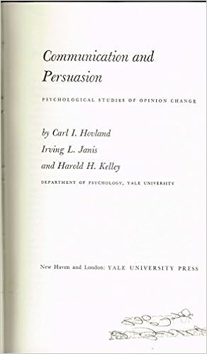 Communication And Persuasion By Carl I Hovland 1953 12 01 Carl I Hovland Etc Amazon De Bucher