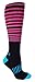MOXY Socks Black with Pink and Cyan The Force Premium Fitness Knee-High Socks