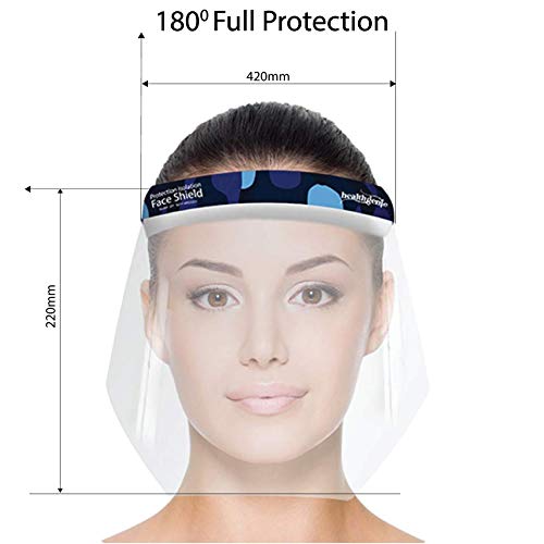 Healthgenie Face Shields (Pack of 10), Safety Face Shield, 350 Microns