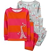Carter's Baby Girls' 4 Pc Cotton 371g083 (as1, Age, 7_Years, Paris/Snow Globe)
