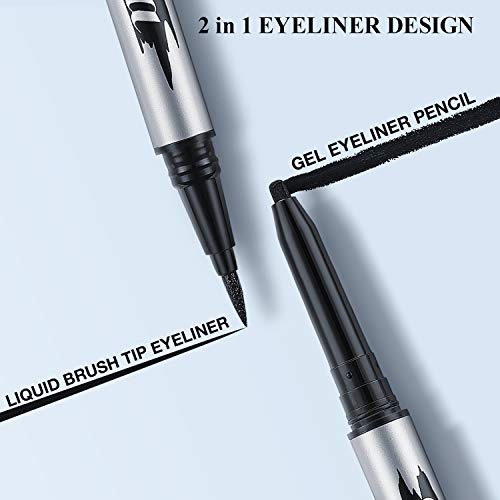 VANTICA Liquid Eyeliner & Gel Eyeliner Pencil 2 In 1 Double end Felt