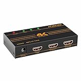 ANENG HDMI Splitter 1x2 / 1 Input 2 Output 4K 3D Powered Amplified Signal Distributor Video Splitter Switch for Dual Monitor
