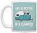 ThisWear RV Camper Gifts Life is Better in a Camper Camping Gifts Vintage Camper Accessories Gift 2 Pack 11oz Ceramic Coffee Mug Set