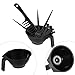 Walmeck 8pcs Hair Dyeing Tool Hair Coloring Kit Salon Dyeing Brush Comb Bowl Sectioning Clips Set Black Hairdressing Tool