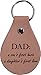 Dad: A Son's First Hero, A Daughter's First Love Leather Key Chain - Great Gift for Father's Day Birthday or for Dad Grandpa Papa Husband