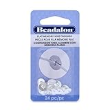 Beadalon 24-Piece Flat Memory Wire Finding, 0.31-Inch,Silver Plated