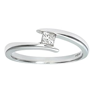 White gold diamond ladies ring