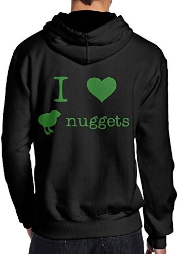 Mens Fashion Pullover Hoodie I Love Chicken Nuggets Hooded Sweatshirts