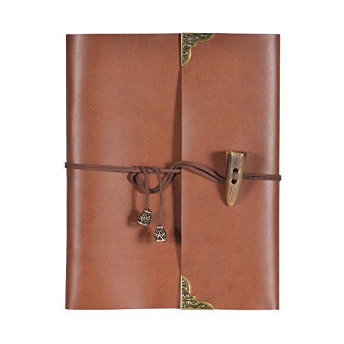Photo Album RAMAIGO Premium Family Wedding Anniversary Baby Vacation Photo Journal Hold 4x6 160 Photos DIY Handmade Scrapbook Photography Books (Leather) - Thumbnail 7