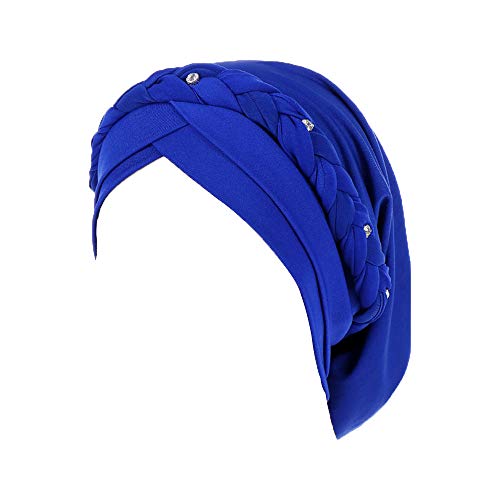 Chemo Hats for Women,Chemo Cap Womens Soft Cotton Knit Beanie Sleep Turban Hat Headwear for Cancer (Blue)