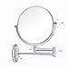 GloRiastar 5X Wall Mounted Makeup Mirror - Double Sided Magnifying Makeup Mirror for Bathroom, 8 inch Extension Polished Chrome Finished Mirror