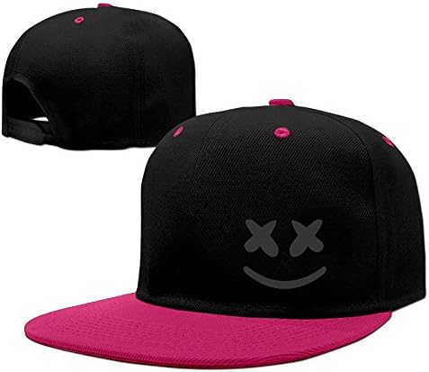 Cool Marshmello Face Fashion Snapback Hip-Hop Hat Flat Cap For Men and Womens