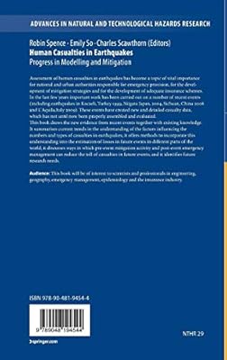 Human Casualties In Earthquakes Progress In Modelling And - 
