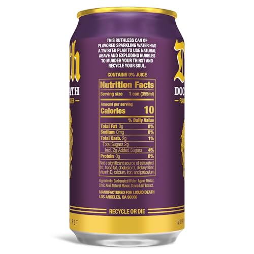 LIQUID DEATH DOCTOR DEATH SPARKLING WATER, 12 FZ