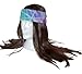 HandinHand Creations Hippie Wig Costume with Multi Color Bandana 60s 70s Hippy Woodstock Tye Die Festival Stoner Gear Brown Wig
