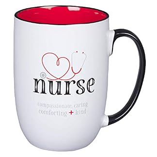 Christian Art Gifts Coffee Mug: God Found the Strongest People and Made Them Nurses with Inspirational Scripture, 15oz, White