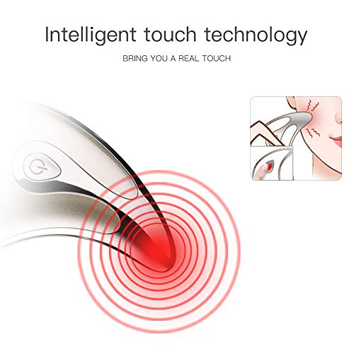 MARCOPELE Eye Massager 45℃ Heat & Vibration Face Massager Gua Sha Scraping Massager Tool for Anti-Aging Anti-Wrinkles Lifting Firming Scraping Instrument (Gold)