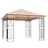 ABCCANOPY Garden Gazebo Replacement Canopy 10' x 10' Soft Top for 10' x 10' Gazebo Model L-GZ730PST-C1 Beige(only Roof)